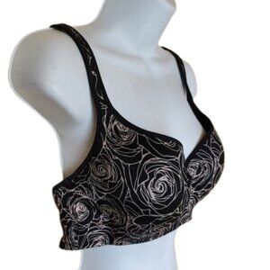 Plus Size Black and White Padded Bra Size 42 C